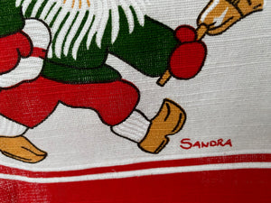 Three elves, Sandra design linen table cloth