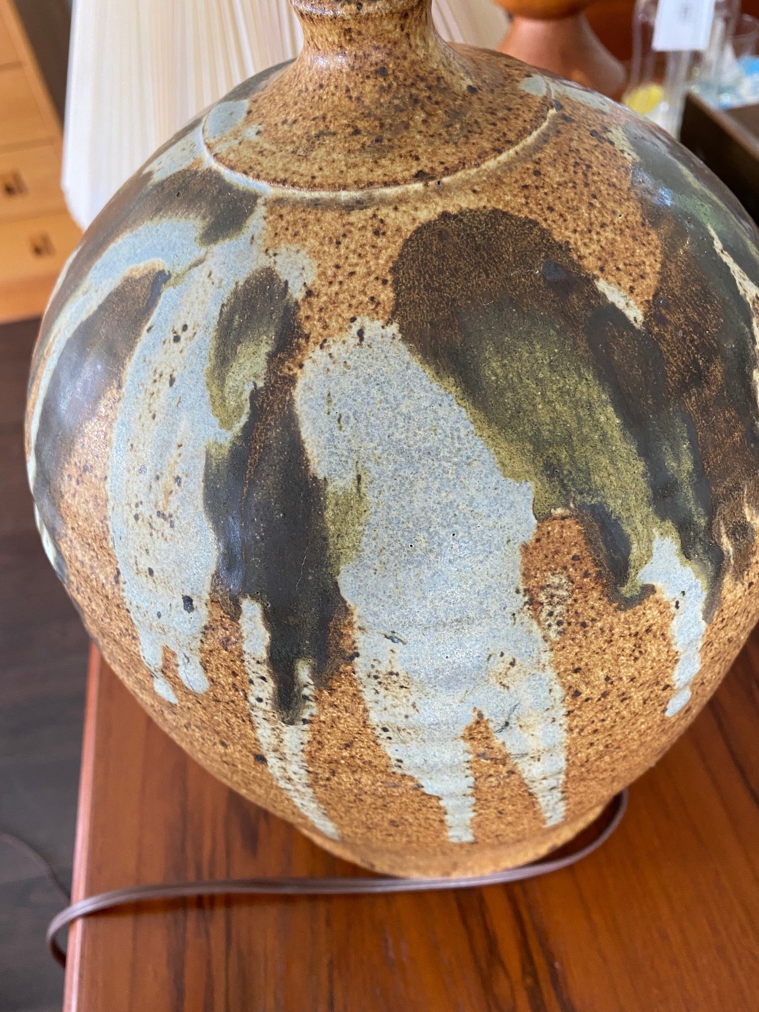 West Vancouver Studio Pottery lamp drip detail by Joseph Mihalik- Cook Street Vintage