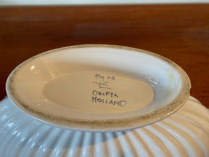 White Vintage Delft Holland Planter