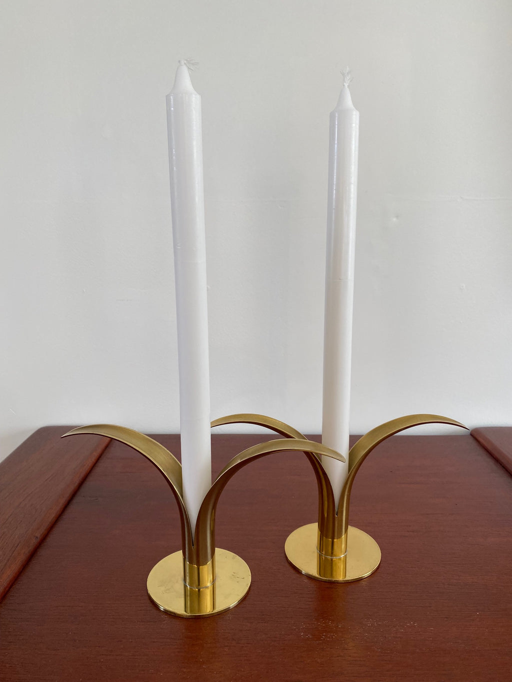 Pair of Stunning Ystad Metall Brass Candlesticks- Cook Street Vintage