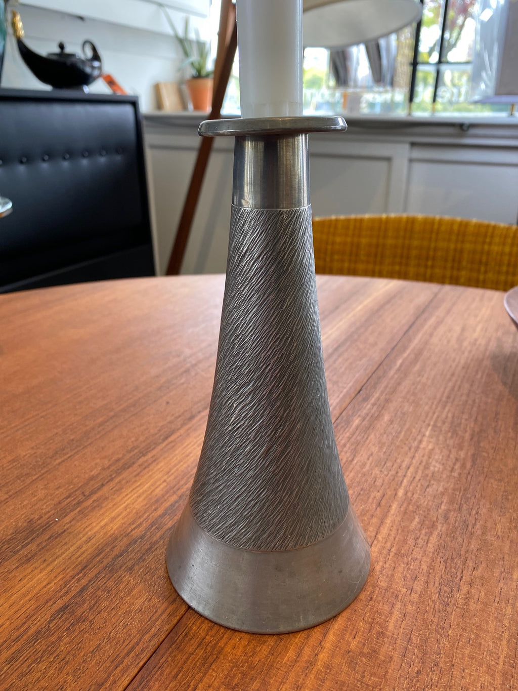 Jorgen Jensen Danish Pewter Candle Holder- Cook Street Vintage