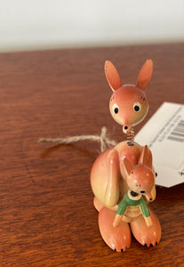Vintage Spanish Bobble Head Wooden Kangaroo- Cook Street Vintage