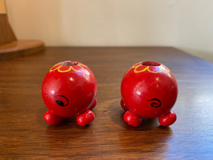 Swedish Painted Wood Pig Candle Holders- Cook Street Vintage