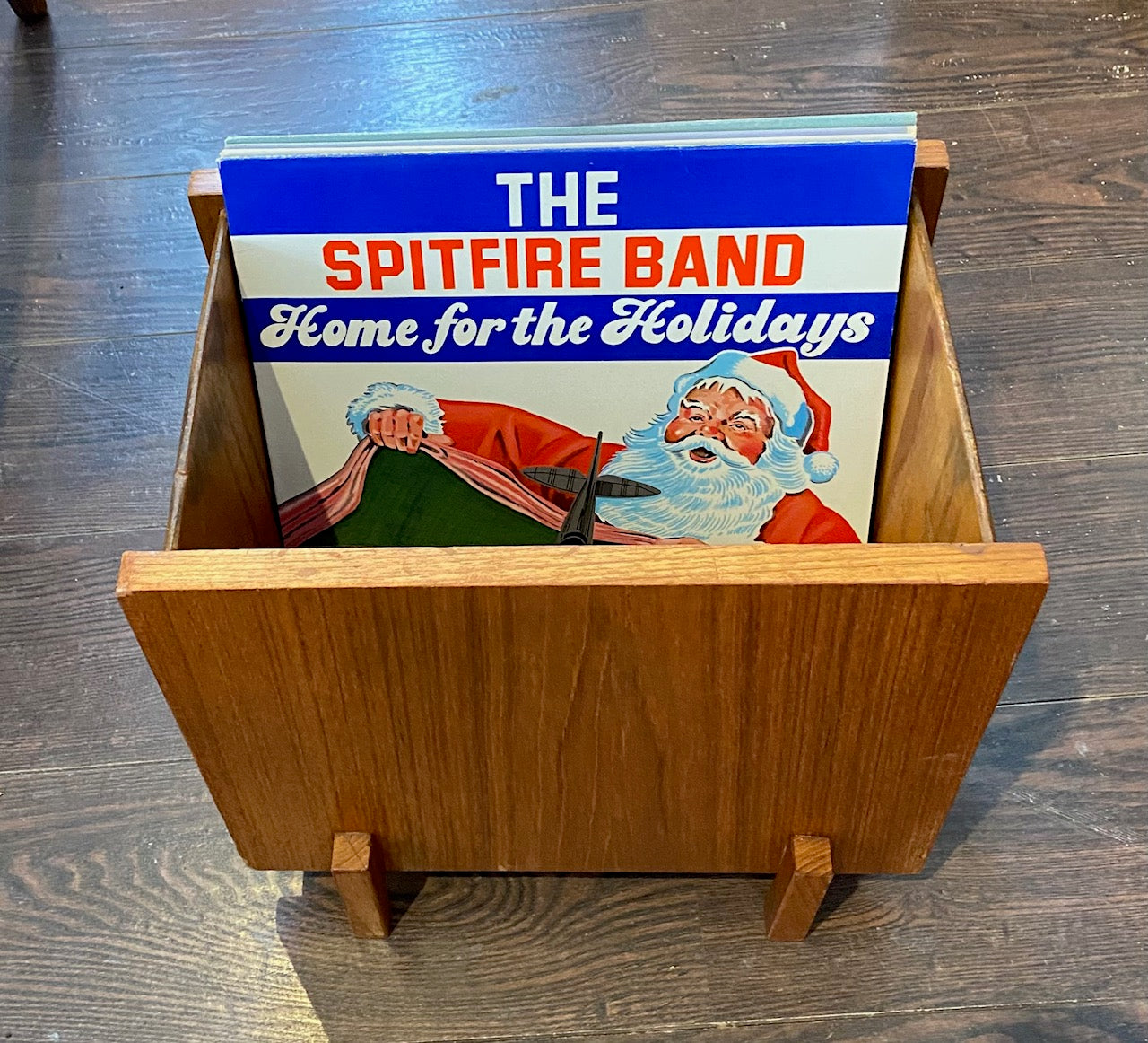MCM Teak Vinyl Record and Book Storage
