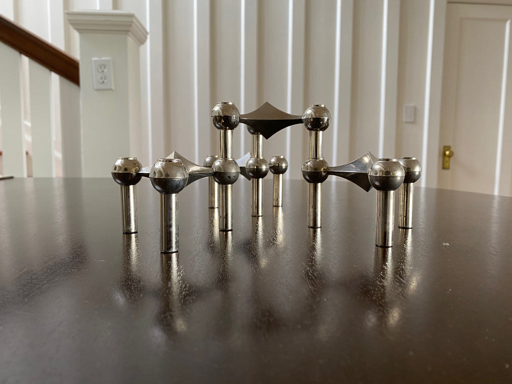 Stunning MCM Stoff Nagel Modular Chrome Candle Holder- Cook Street Vintage