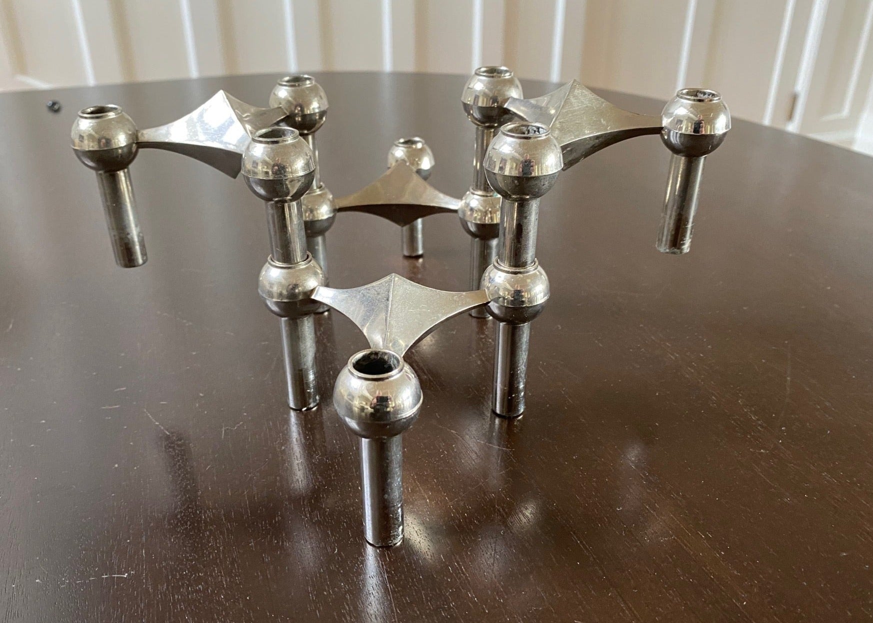 Stunning MCM Stoff Nagel Modular Chrome Candle Holder- Cook Street Vintage