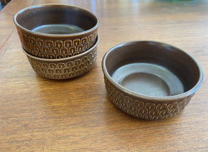 Three Wedgewood MCM Brown Pennine Bowls- Cook Street Vintage