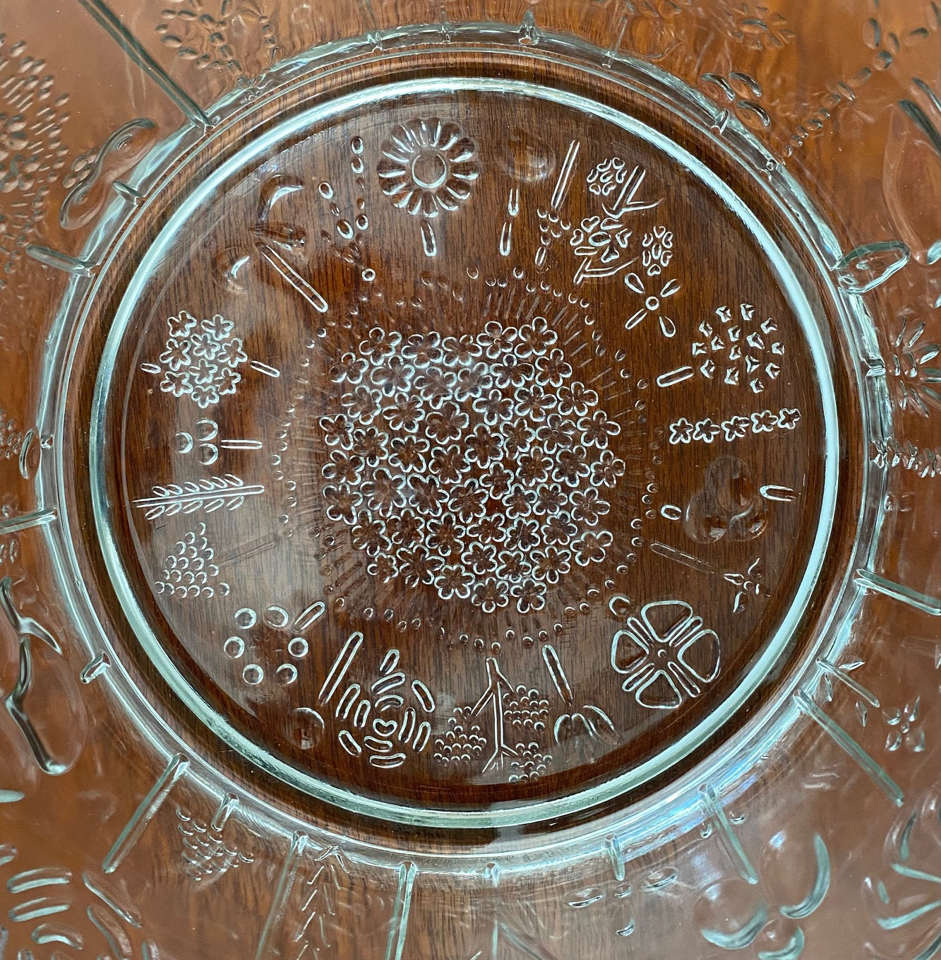 Vintage Littala "Flora" glass bowl. Designed by Oiva Toikka. Made in Nuutajärvi Notsjö Finland -Cook Street Vintage