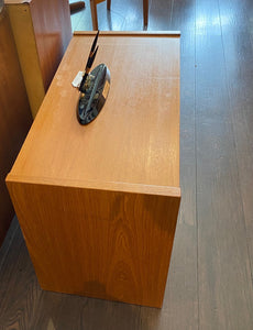 Vintage Teak Vinyl Cabinet with Sliding Doors- Cook Street Vintage