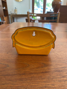 Vintage orange and grey metal soap dish- Cook Street Vintage