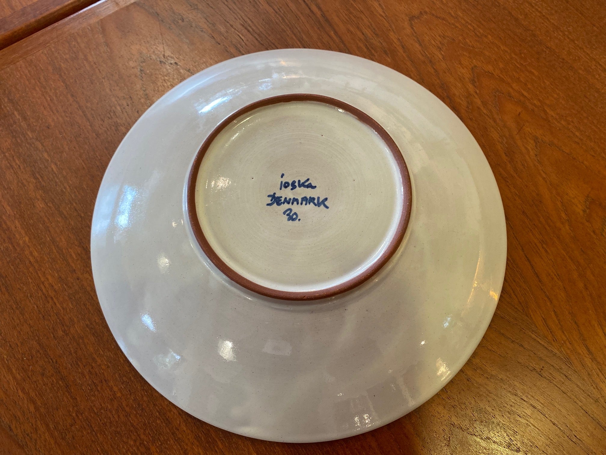 Ioska Denmark 30 Redware dish back -Cook Street Vintage