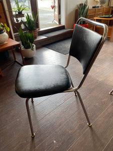 Set of 4 Chrome and Vinyl Chairs