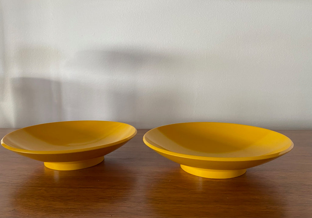 Bright Yellow 1980s Copco Melamine Dishes (2)- Cook Street Vintage