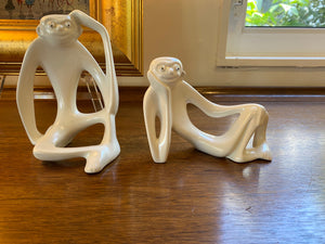 Rare Pair of Tildon Ware Monkeys Made in Canada- Cook Street Vintage