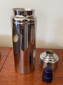 Rare Chase Blue Doric Art Deco Cocktail Shaker- Cook Street Vintage