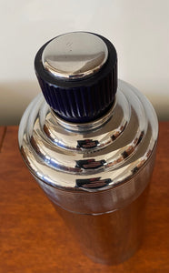 Rare Chase Blue Doric Art Deco Cocktail Shaker- Cook Street Vintage
