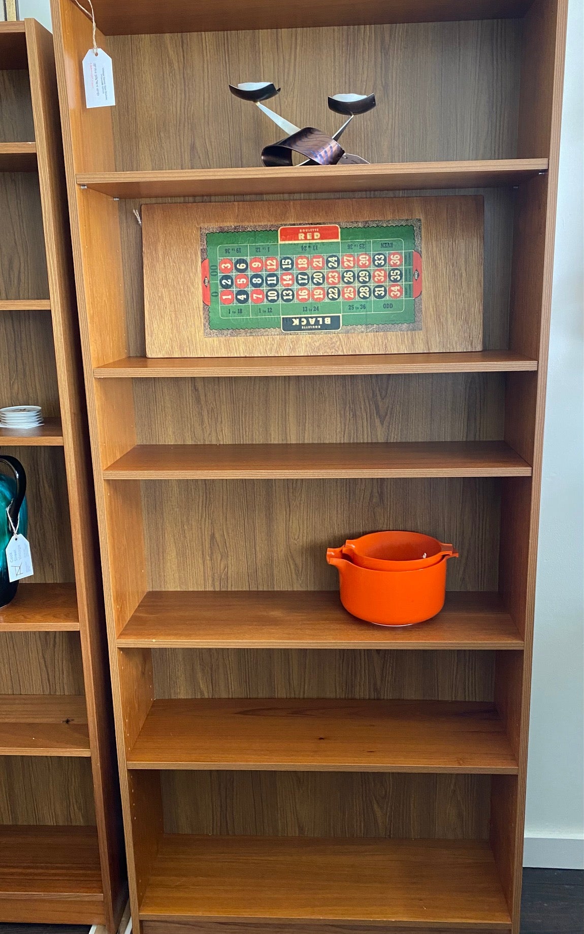 Danish Teak shelves with 5 adjustable shelves