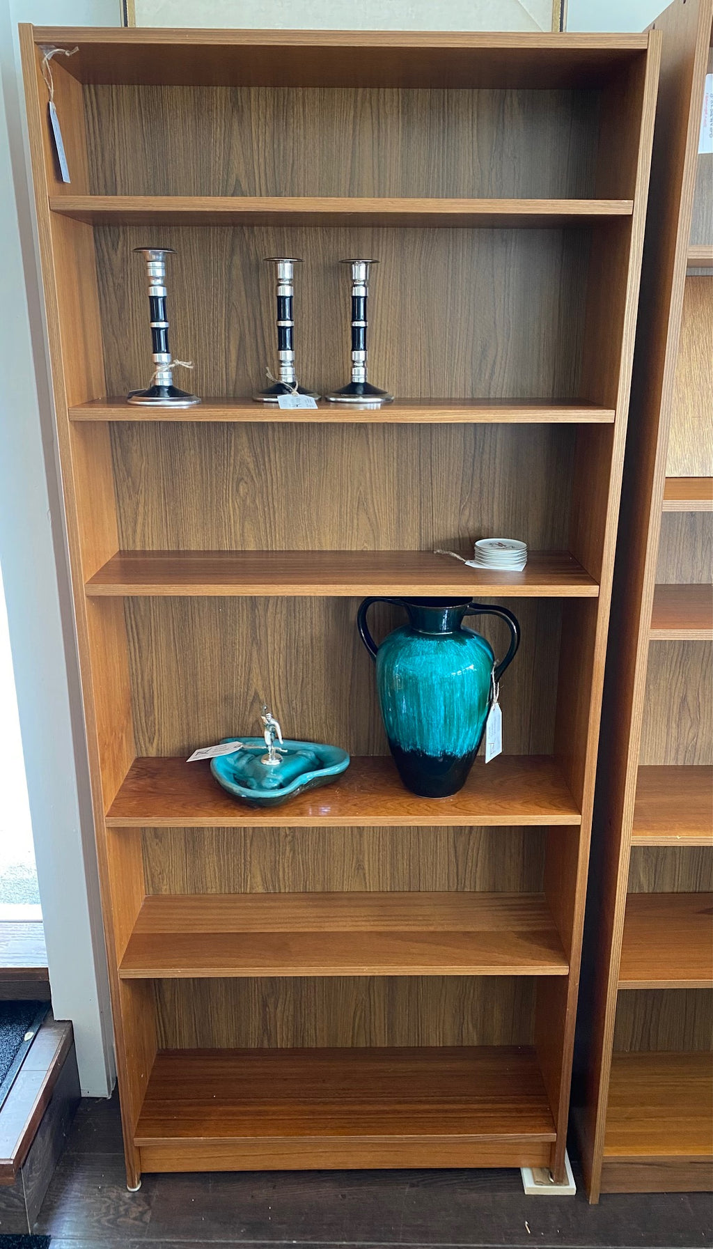 69"H Danish teak bookcase- Cook Street Vintage