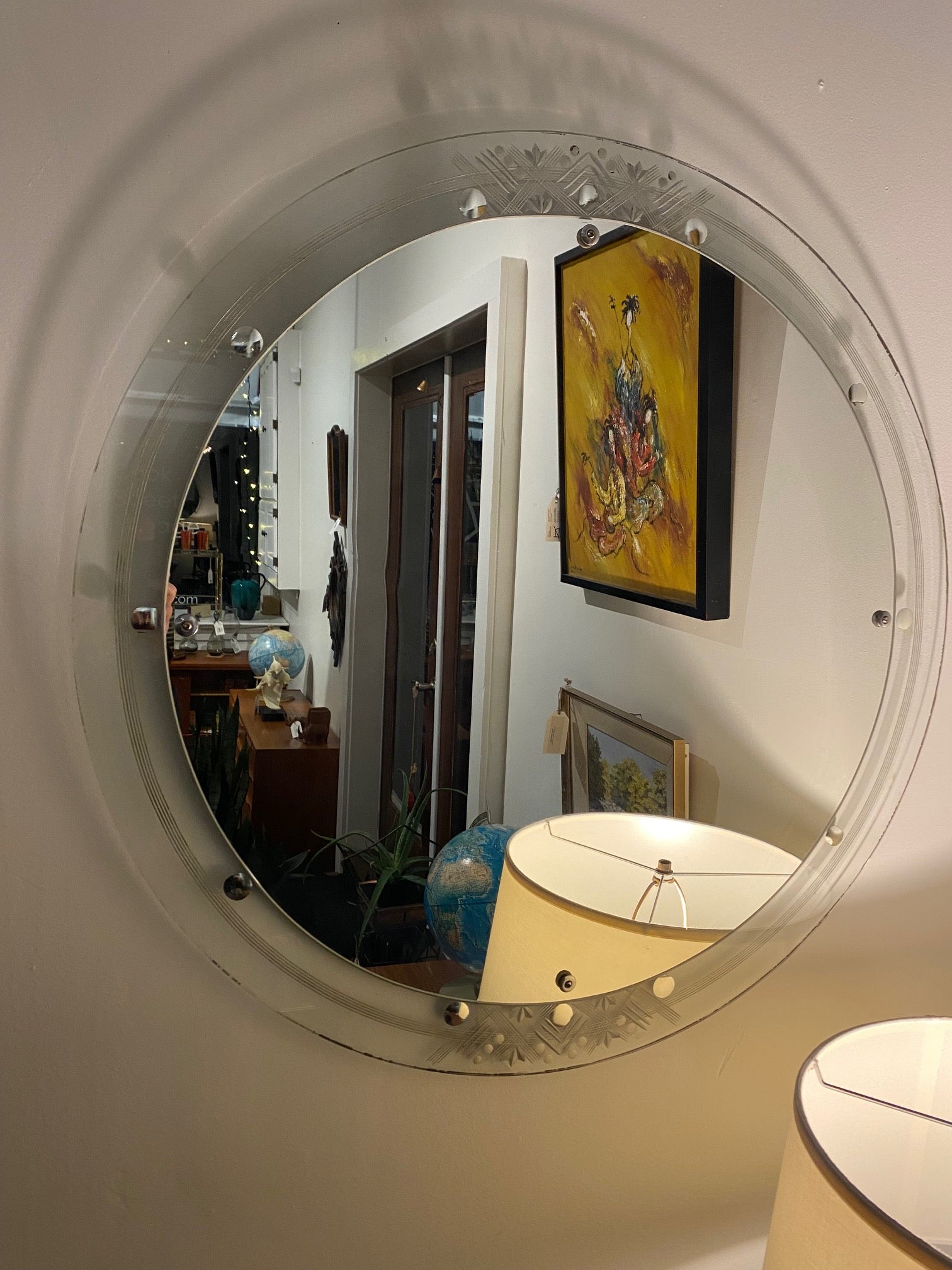 Vintage Round Mirror