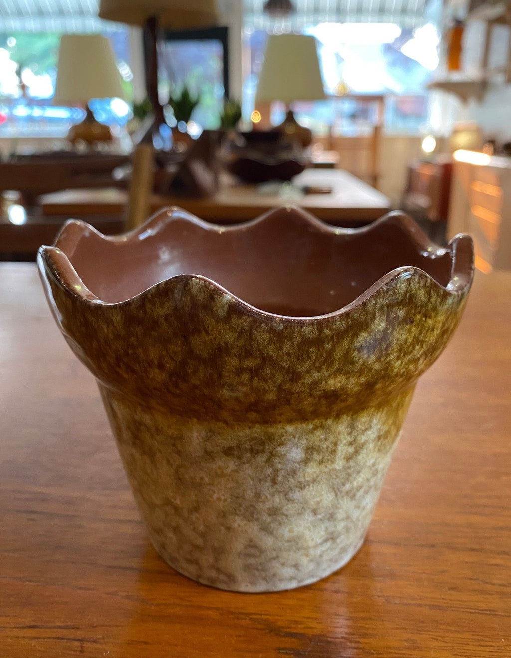 Glazed MCM Flower Pot West Germany 13/1- Cook Street VIntage