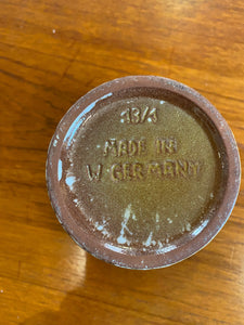 Bottom of glazed MCM flower pot made in West Germany 13/1- Cook Street Vintage