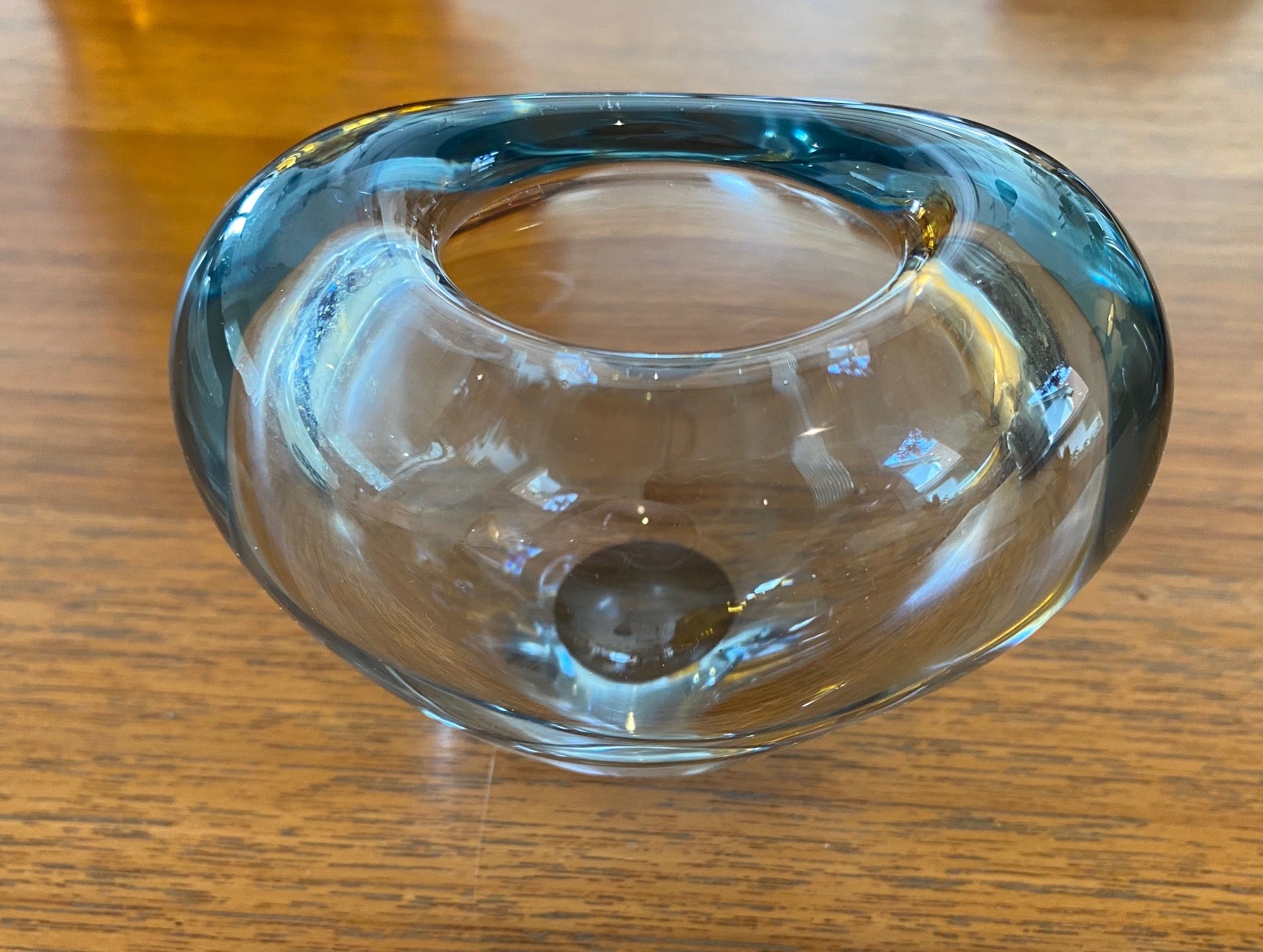 Small Vintage Tinted Glass Heart Shaped Vase- Cook Street Vintage