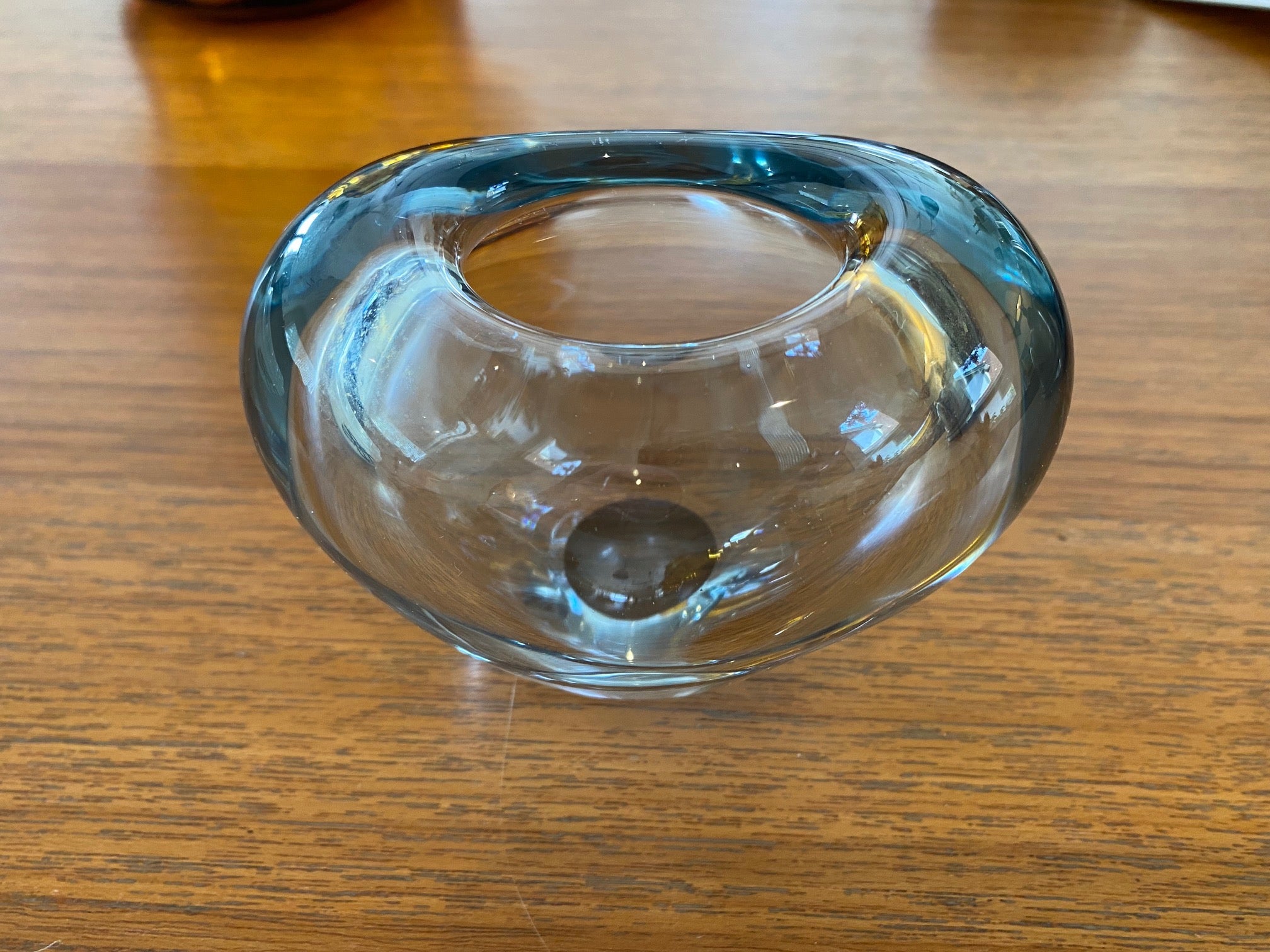 Small Vintage Tinted Glass Heart Shaped Vase- Cook Street Vintage