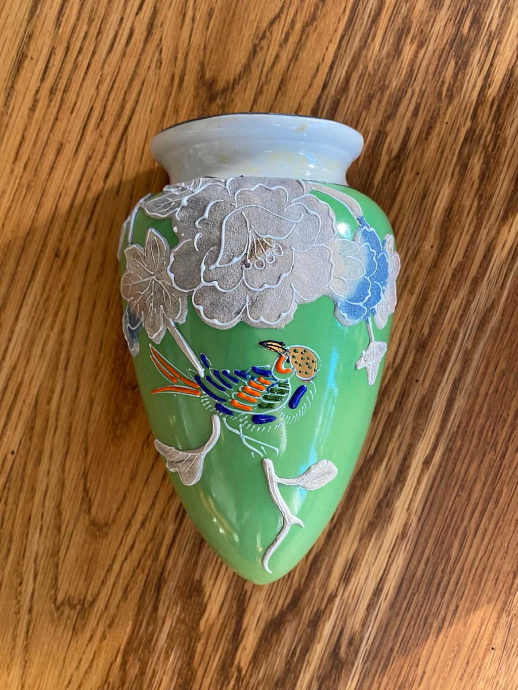Green vintage Japanese Pocket Vase- Cook Street Vintage