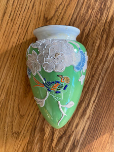 Green vintage Japanese Pocket Vase- Cook Street Vintage