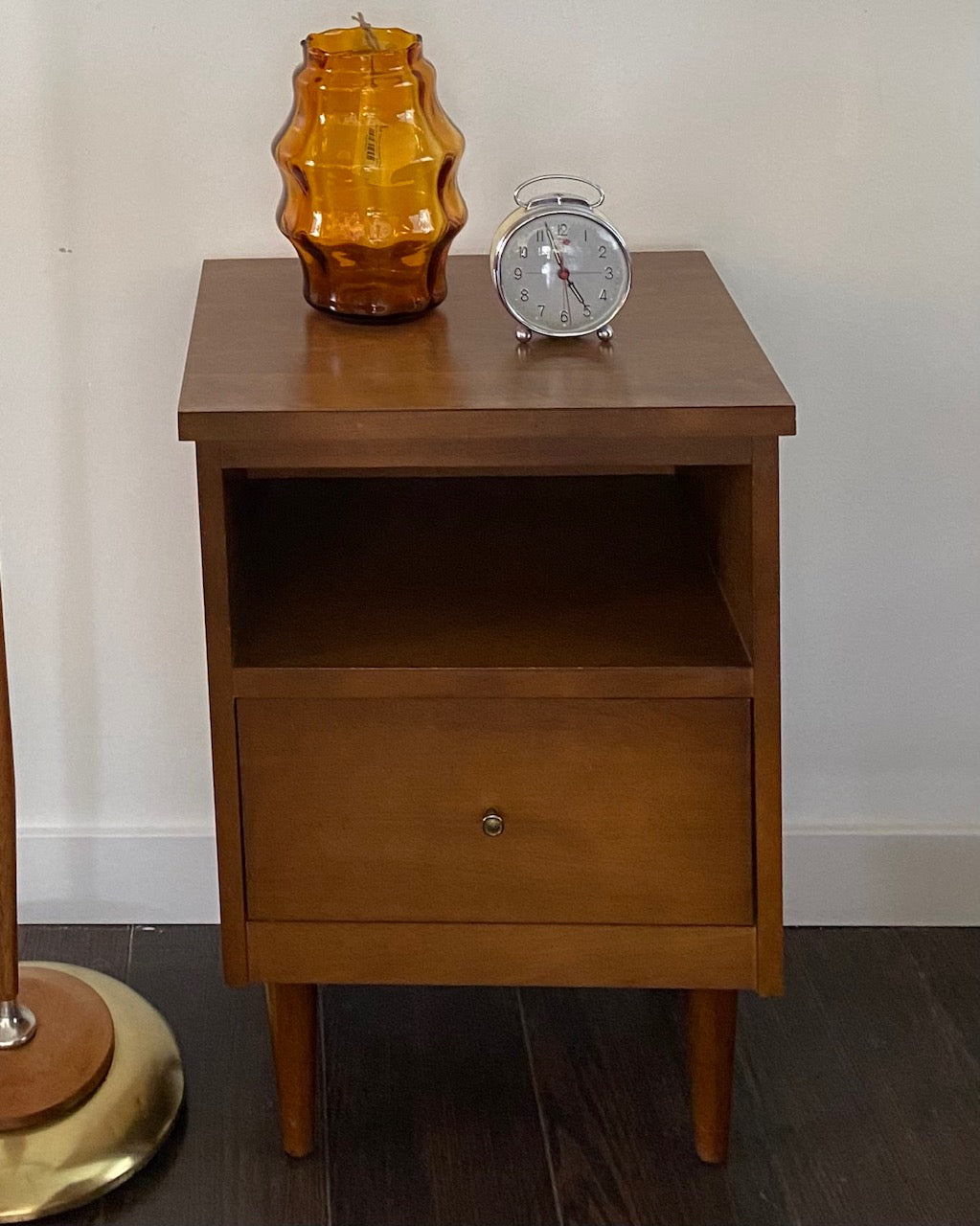 Vintage side table made by Drouin Furniture Ltd, Ste Agatha, Quebec- Cook Street Vintage