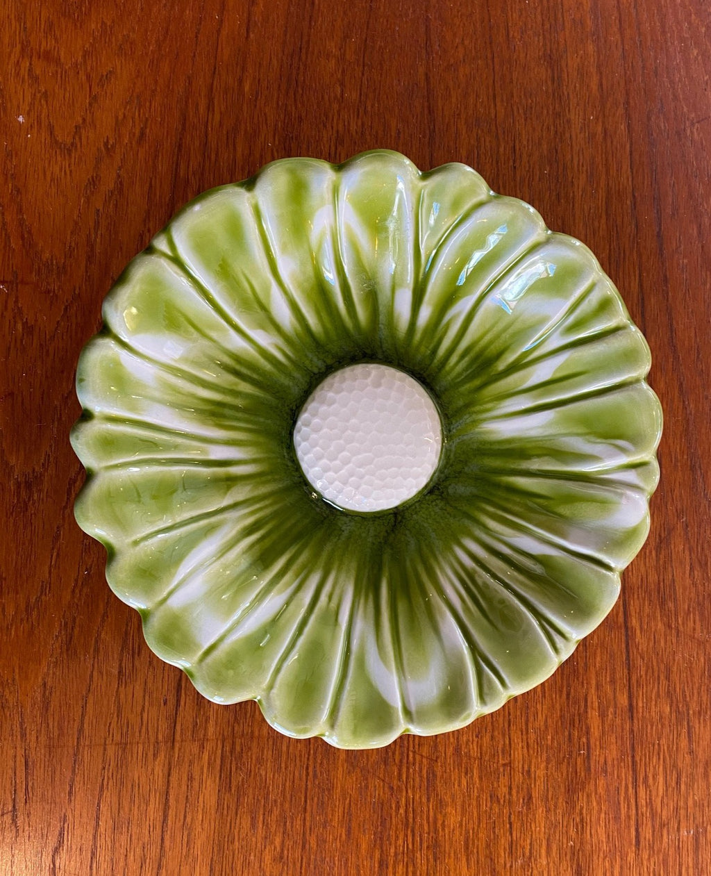 Vintage Santa Anita Ware Green Daisy Plate- Cook Street Vintage