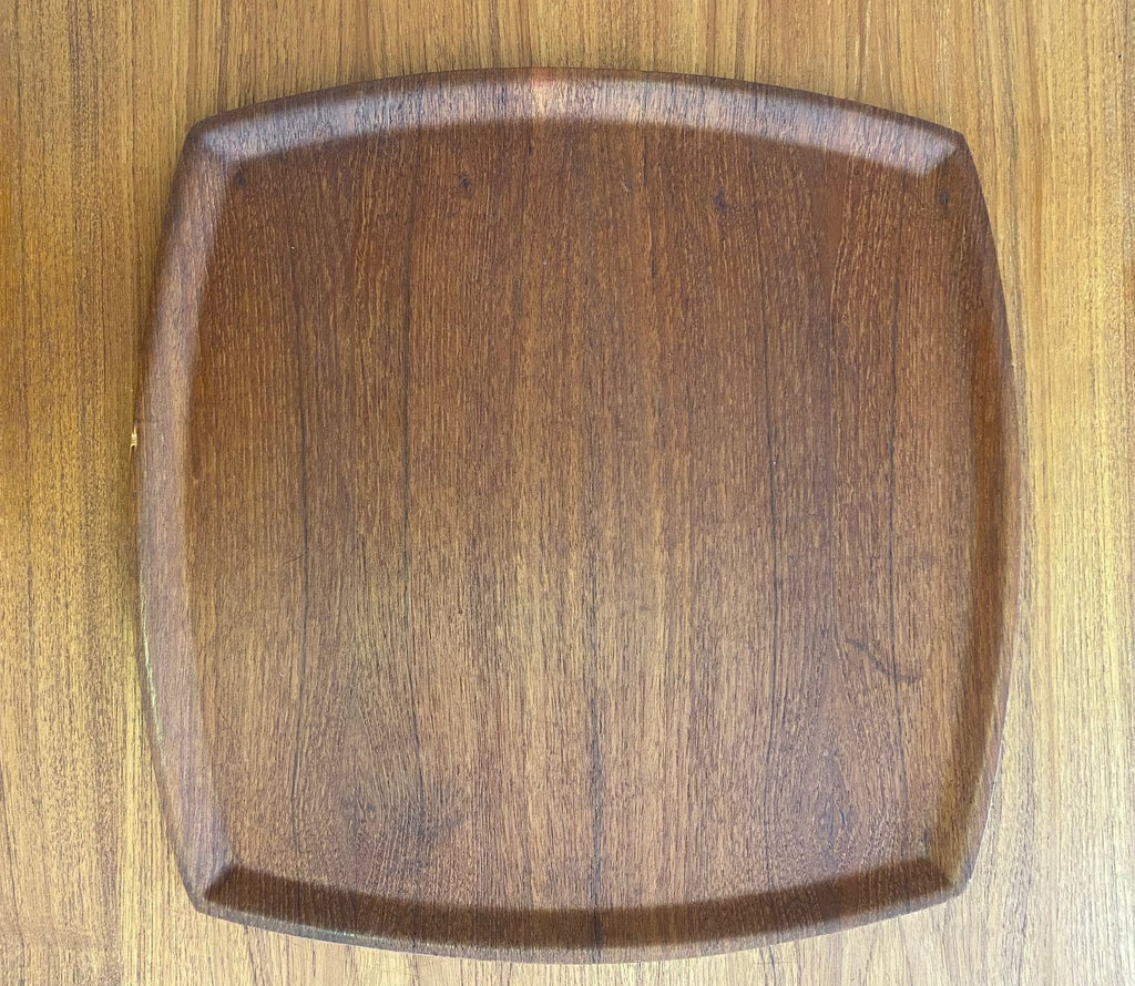 Large Square MCM teak tray- Cook Street Vintage