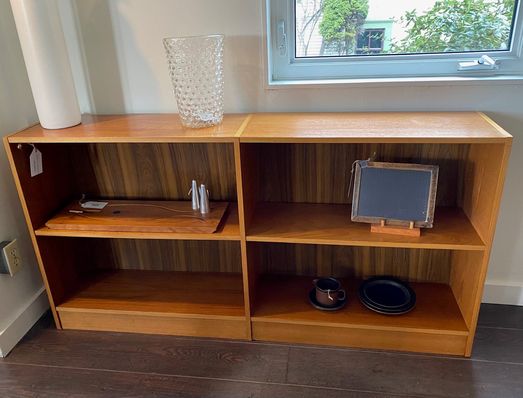 Teak Horizontal Shelves