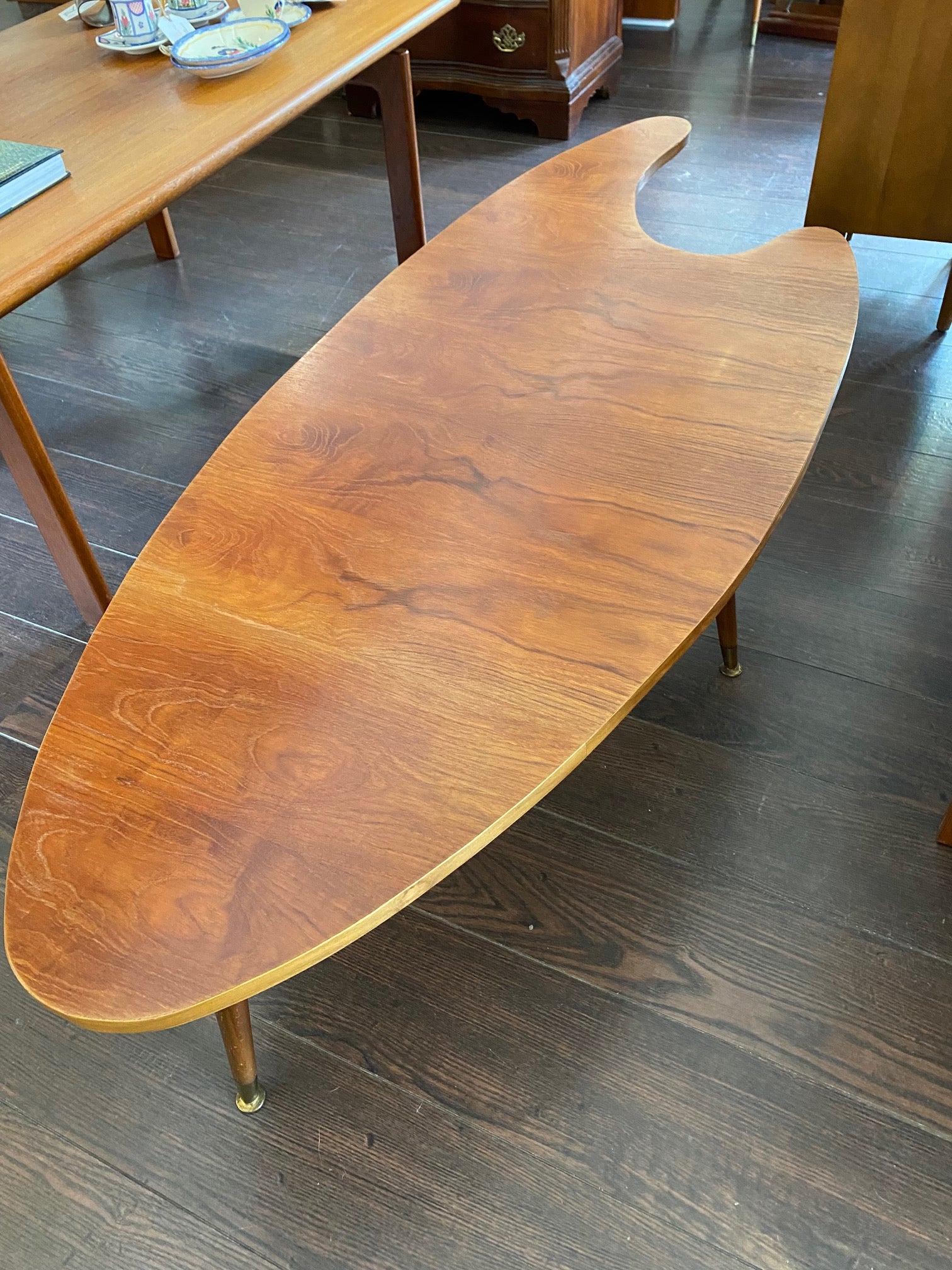 Teak Boomerang Style Coffee Table- Cook Street Vintage