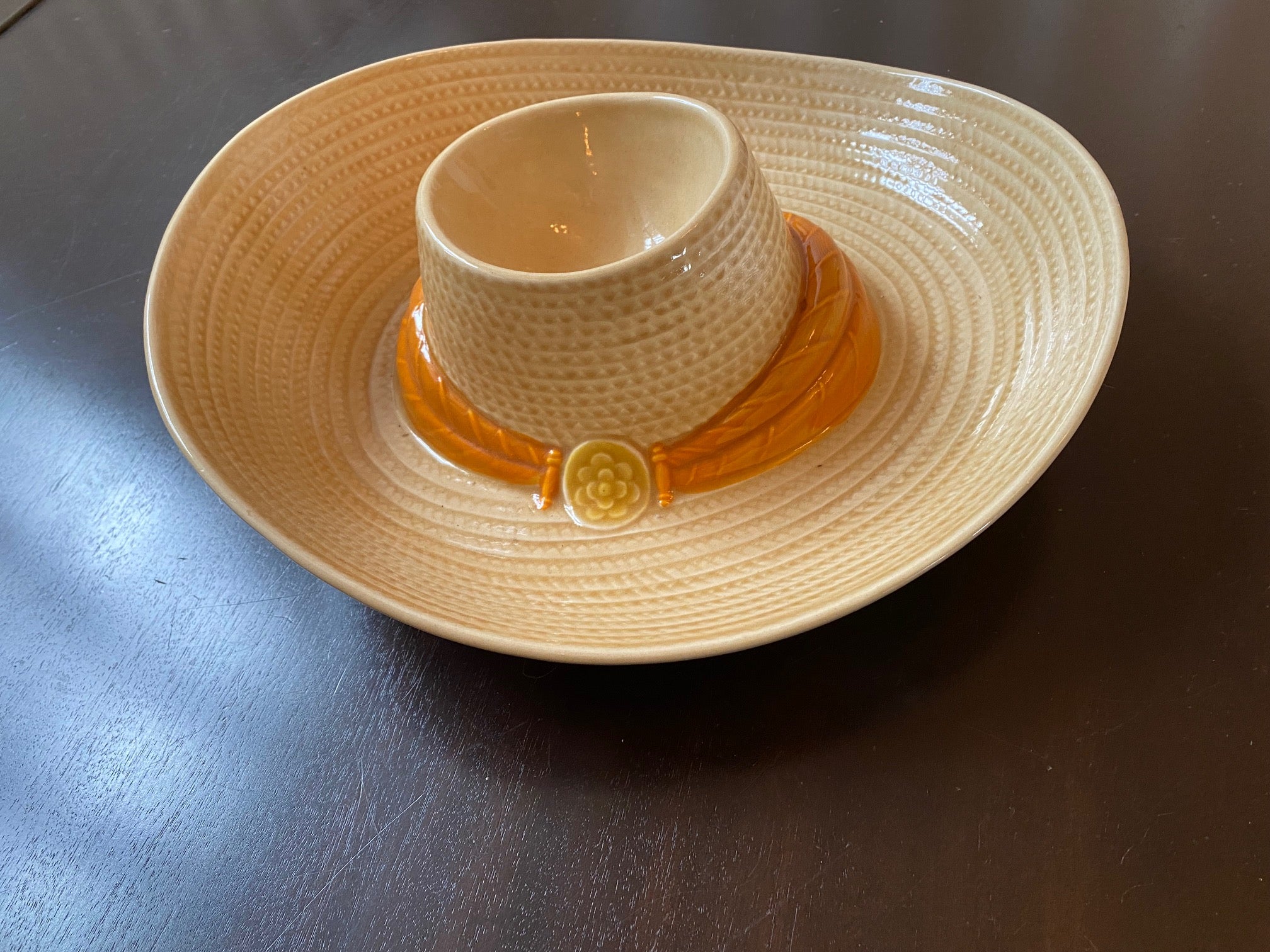 Metlox Cowboy Hat Chip n Dip Bowl- Cook Street Vintage