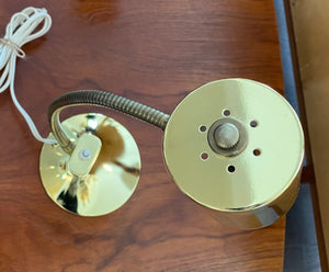 Small Vintage Brass Gooseneck Desk Lamp- Cook Street Vintage