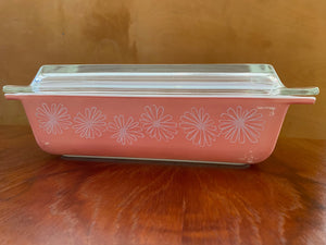 Pretty Pyrex Pink Daisy 2 QT Casserole- Cook Street Vintage