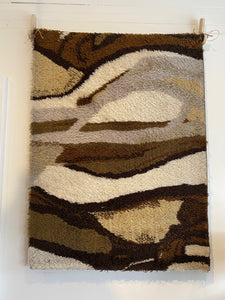 1970s Shag Rug in Warm Earth Tones- Cook Street Vintage