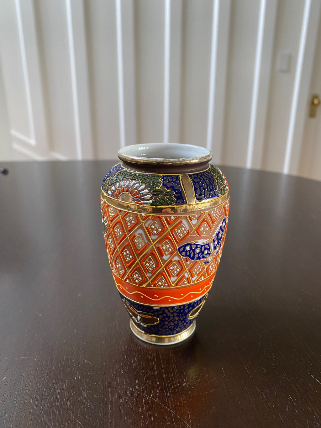 Antique Gold Castle Japanese Chikusa Vase- Cook Street Vintage