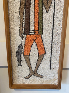 MCM Pebble Gravel  Wall Art "Gone Fishing"