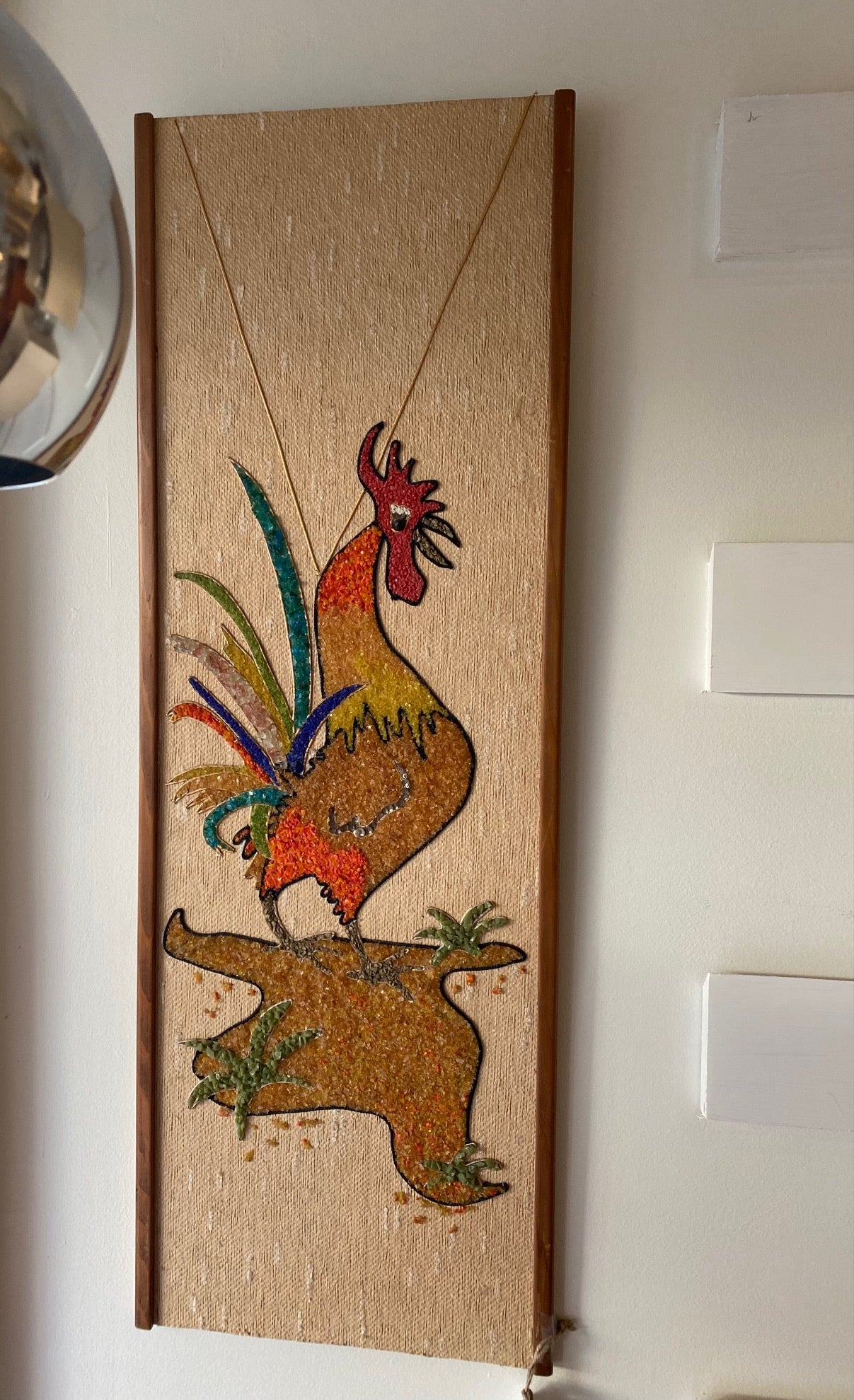 MCM Pebble Gravel  Wall Art Rooster "Suns Up"
