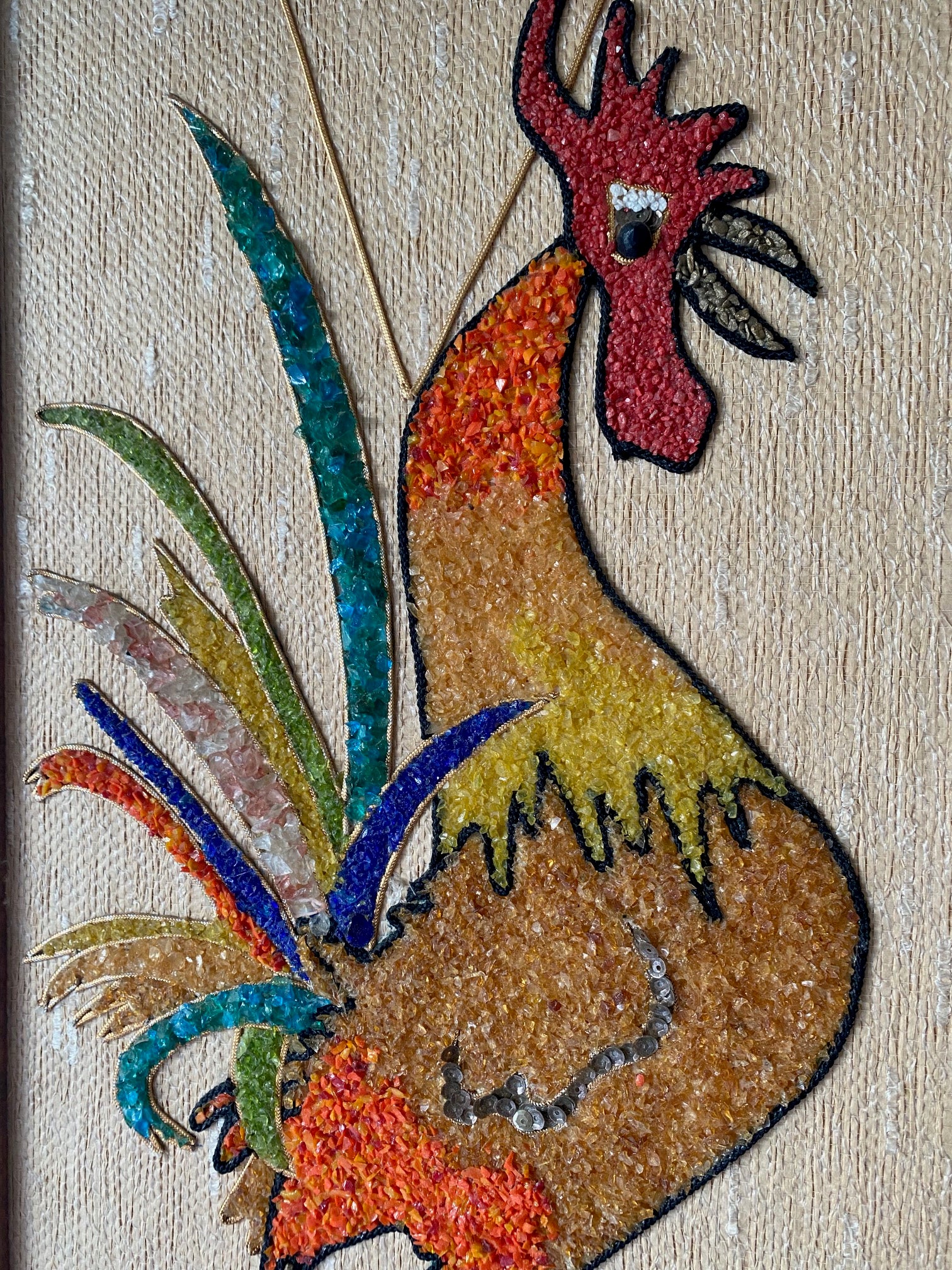 MCM Pebble Gravel  Wall Art Rooster "Suns Up"