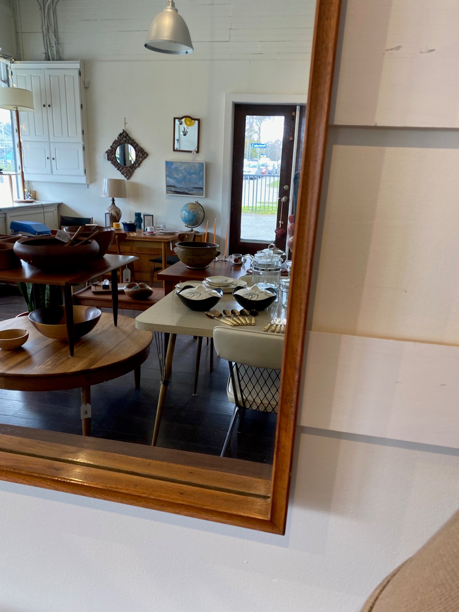 Beautiful Vintage Walnut Mirror- Cook Street Vintage