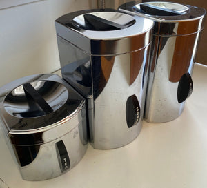 3 piece Kromex canister set- Cook Street Vintage