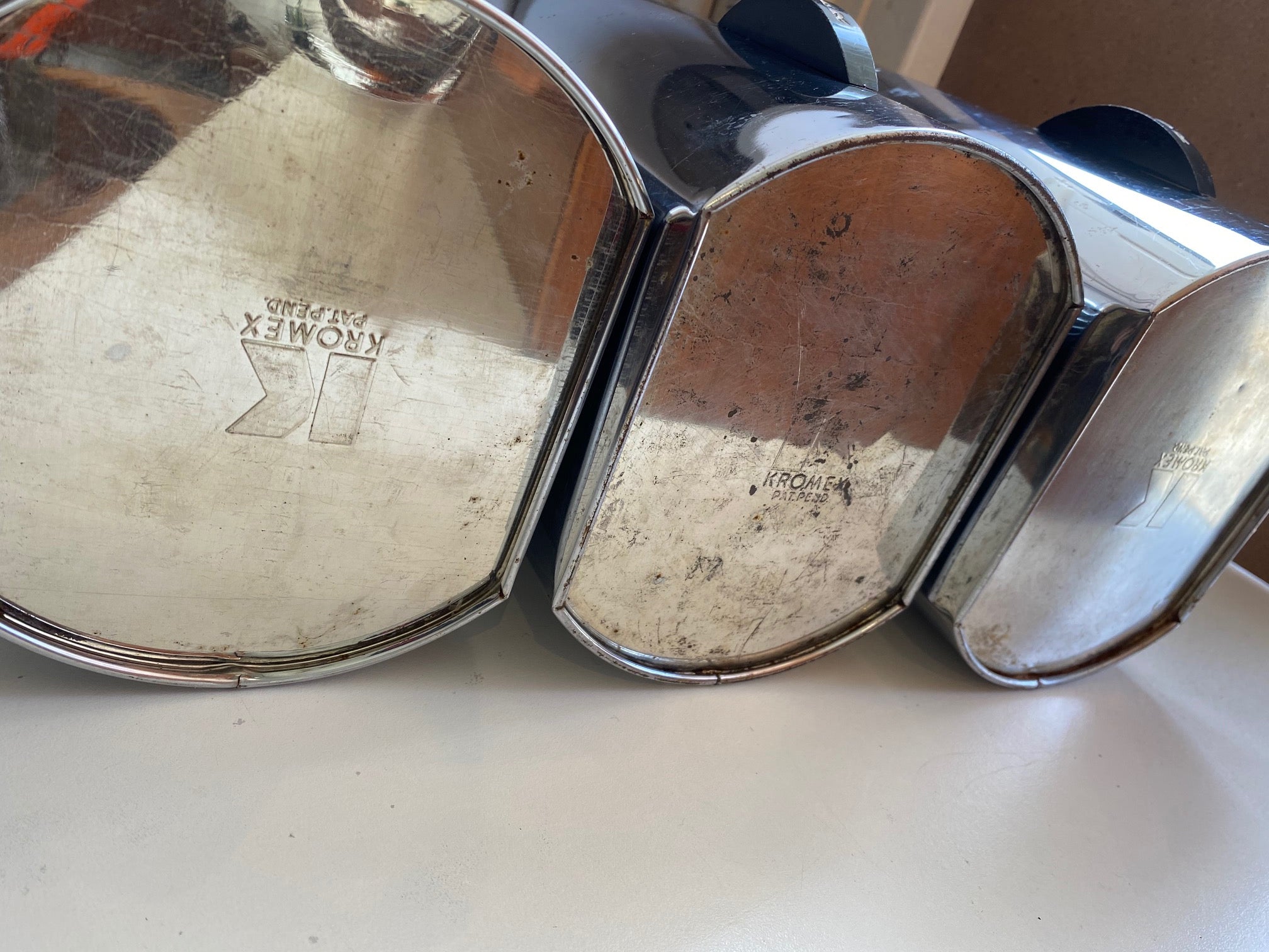 3 piece Kromex canister set- Cook Street Vintage