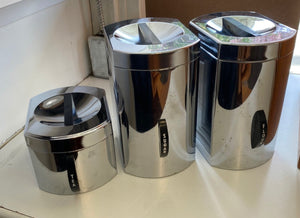 3 piece Kromex canister set- Cook Street Vintage