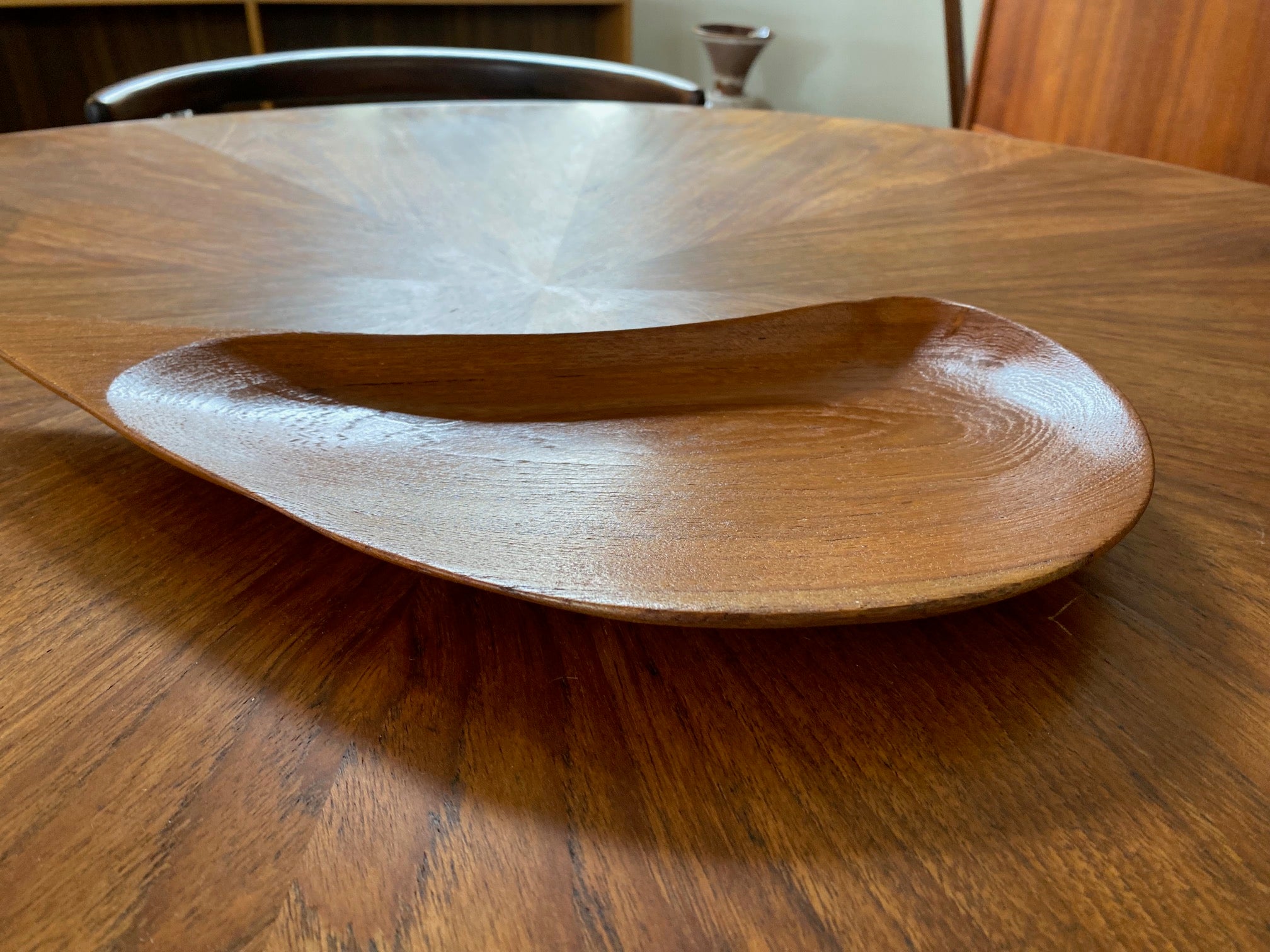 Vintage Boomerang Shape Teak Dish- Cook Street Vintage