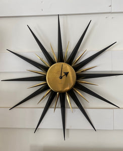 1960s Midcentury Westclox Starburst Clock- Cook Street Vintage
