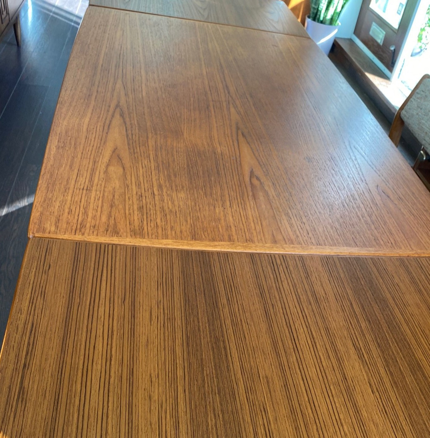 Vintage Teak Dining Table with Draw Leaf Extension - Cook Street Vintage