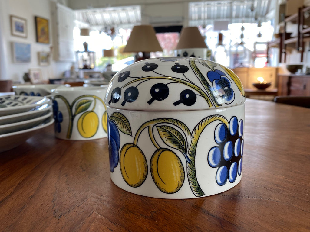 Arabia Paratiis Covered Sugar Bowl/ Jam Pot Designed by Birger Kaipiainen- Cook Street Vintage
